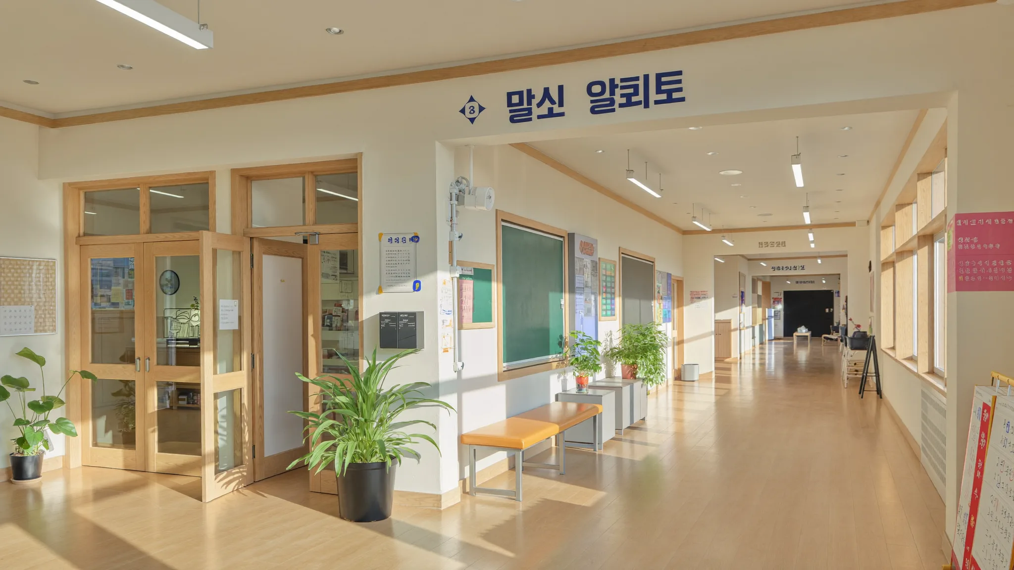 온길 아카데미 — 자연광이 드는 수업 공간